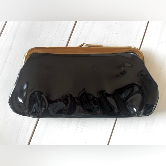 Vintage black patent clutch - Picture 1 of 12